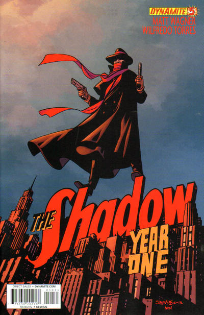 Cover for The Shadow: Year One (Dynamite Entertainment, 2013 series) #5 [Cover C - Chris Samnee]