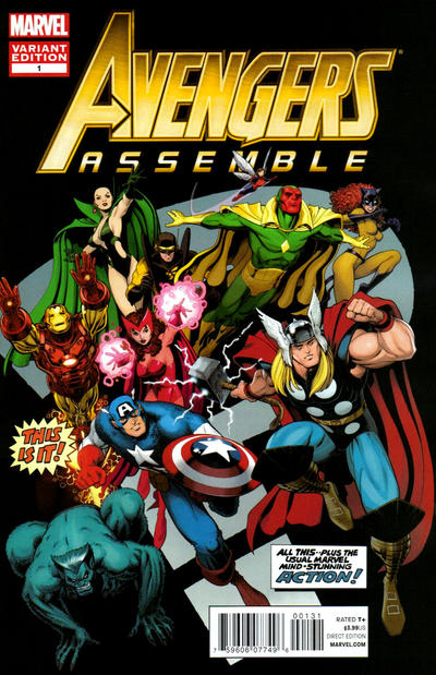Cover for Avengers Assemble (Marvel, 2012 series) #1 [Retailer Incentive Variant Cover by Arthur Adams]