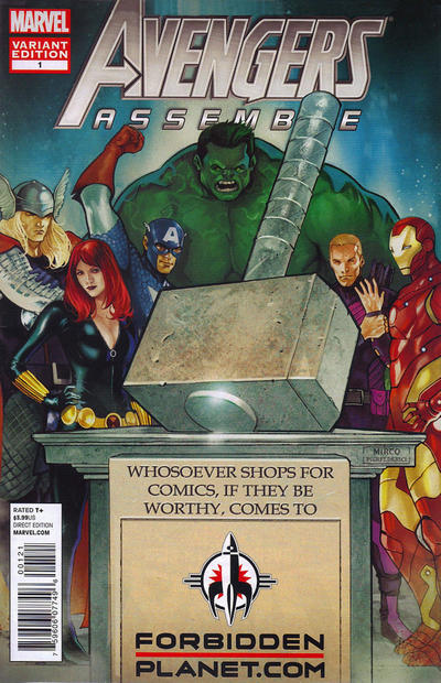 Cover for Avengers Assemble (Marvel, 2012 series) #1 [Alternate Forbidden Planet Exclusive Variant]