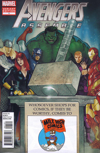 Cover for Avengers Assemble (Marvel, 2012 series) #1 [Mile High Comics Exclusive Variant]