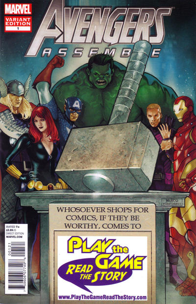 Cover for Avengers Assemble (Marvel, 2012 series) #1 [Play The Game Read The Story Variant Cover]