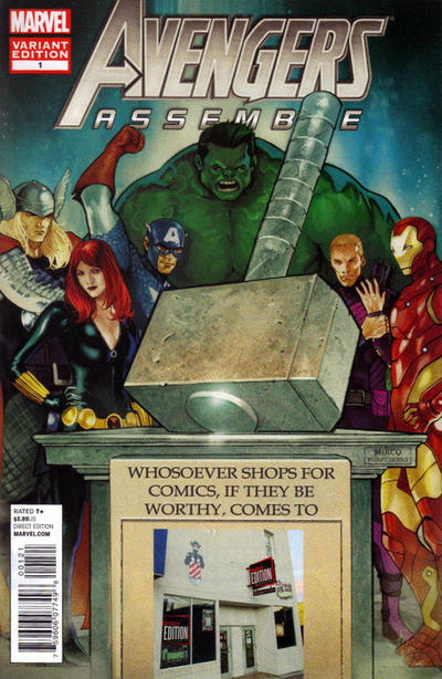 Cover for Avengers Assemble (Marvel, 2012 series) #1 [Limited Edition Store Exclusive Variant Cover]