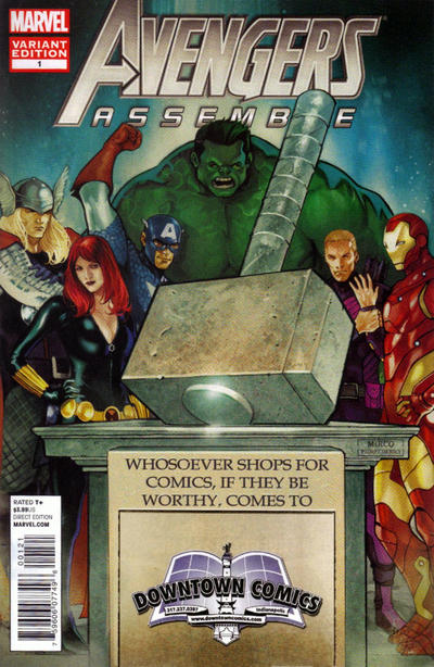 Cover for Avengers Assemble (Marvel, 2012 series) #1 [Downtown Comics Exclusive Variant]