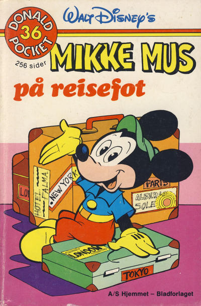 Cover for Donald Pocket (Hjemmet / Egmont, 1968 series) #36 - Mikke Mus på reisefot [1. opplag]