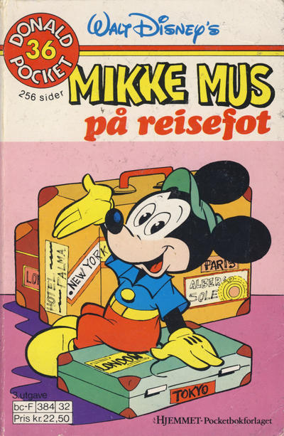 Cover for Donald Pocket (Hjemmet / Egmont, 1968 series) #36 - Mikke Mus på reisefot [2. opplag]