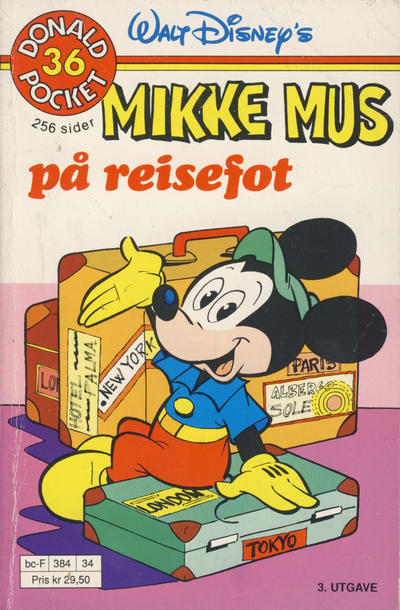 Cover for Donald Pocket (Hjemmet / Egmont, 1968 series) #36 - Mikke Mus på reisefot [3. opplag]