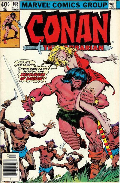 Cover for Conan the Barbarian (Marvel, 1970 series) #108 [Newsstand]