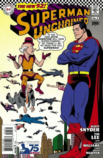 Cover for Superman Unchained (DC, 2013 series) #3 [Brian Bolland Silver Age Cover]
