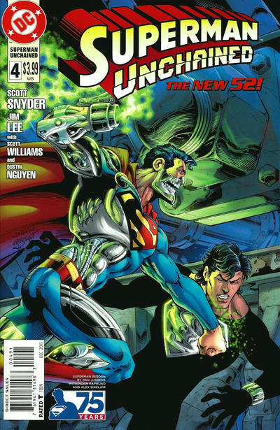 Cover for Superman Unchained (DC, 2013 series) #4 [Dan Jurgens / Norm Rapmund Superman Reborn Cover]