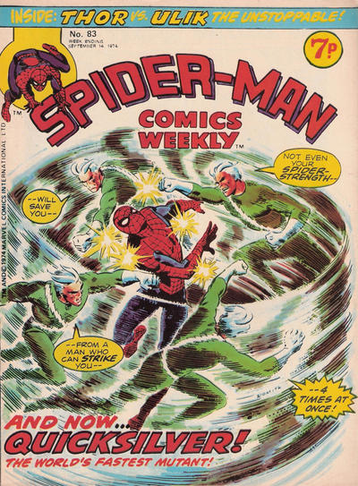 Cover for Spider-Man Comics Weekly (Marvel UK, 1973 series) #83