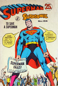 Cover for Superman Supacomic (K. G. Murray, 1959 series) #156