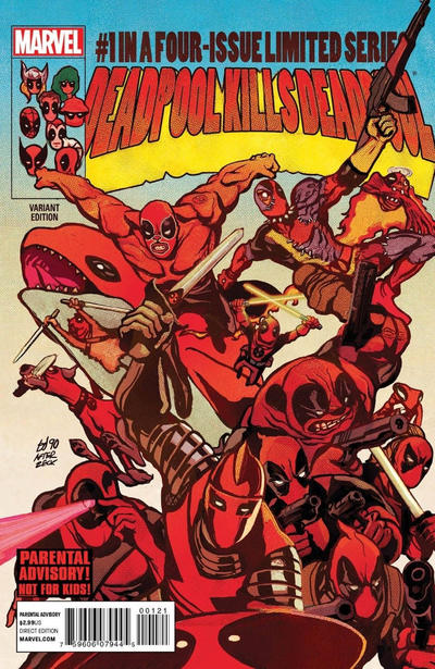 Cover for Deadpool Kills Deadpool (Marvel, 2013 series) #1 [Variant Cover by Mike Del Mundo]