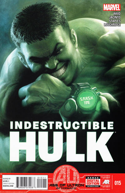 Cover for Indestructible Hulk (Marvel, 2013 series) #15 [Cover B Incentive Time Travel Variant Cover]