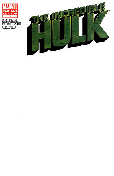 Cover for Incredible Hulk (Marvel, 2011 series) #1 [Blank Variant]