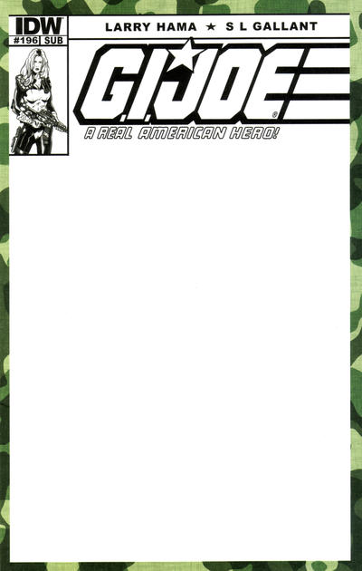Cover for G.I. Joe: A Real American Hero (IDW, 2010 series) #196 [Subscription Variant Blank Sketch Cover]
