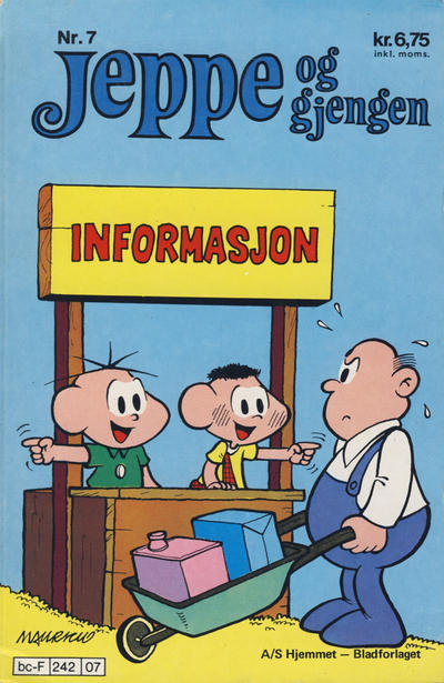 Cover for Jeppe og gjengen (Hjemmet / Egmont, 1977 series) #7