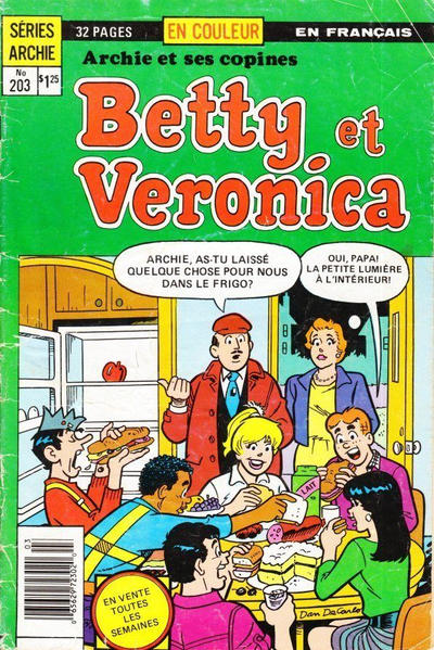Cover for Betty et Véronica (Editions Héritage, 1971 series) #203