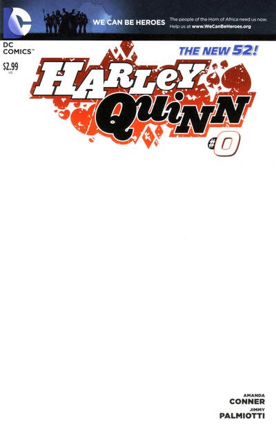 Cover for Harley Quinn (DC, 2014 series) #0 [We Can Be Heroes Blank Cover]