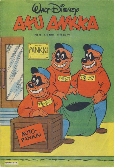 Cover for Aku Ankka (Sanoma, 1951 series) #18/1982