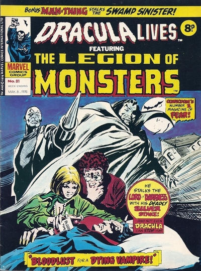 Cover for Dracula Lives (Marvel UK, 1974 series) #81