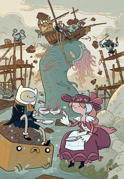 Cover for Adventure Time (Boom! Studios, 2012 series) #17 [Boston Comic Con Exclusive by Shelli Paroline & Braden Lamb]