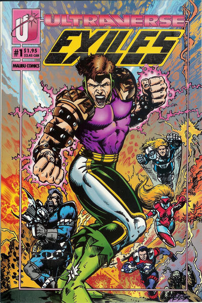 Cover for Exiles (Malibu, 1993 series) #1 [Silver Foil Edition]