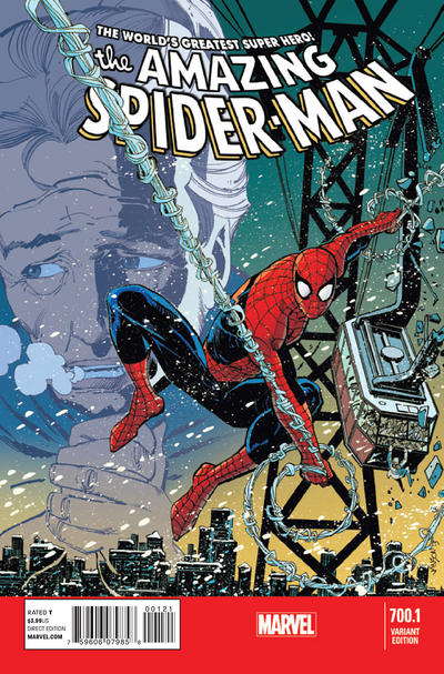 Cover for The Amazing Spider-Man (Marvel, 1999 series) #700.1 [Variant Edition - Klaus Janson Cover]