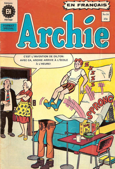 Cover for Archie (Editions Héritage, 1971 series) #16