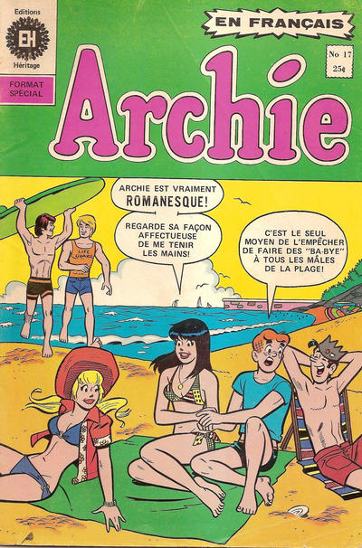 Cover for Archie (Editions Héritage, 1971 series) #17