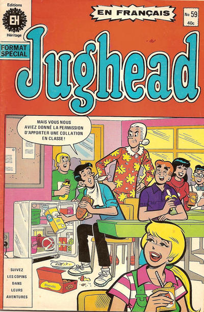 Cover for Jughead (Editions Héritage, 1972 series) #59