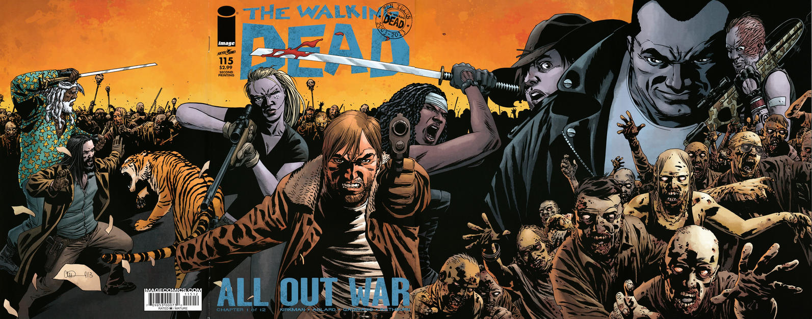 Cover for The Walking Dead (Image, 2003 series) #115 [2nd Printing Variant]
