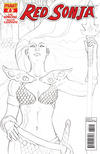 Cover for Red Sonja (Dynamite Entertainment, 2013 series) #6 [Black & White Retailer Incentive Cover - Jill Thompson]