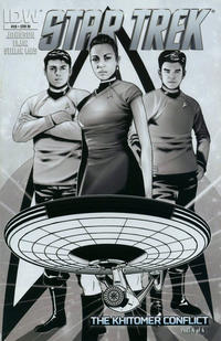 Cover Thumbnail for Star Trek (IDW, 2011 series) #28 [Cover RI - Black & White Variant by Erfan Fajar]
