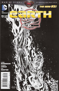 Cover Thumbnail for Earth 2 (DC, 2012 series) #13 [Brett Booth / Norm Rapmund Black & White Cover]