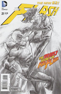 Cover Thumbnail for The Flash (DC, 2011 series) #21 [Francis Manapul Black & White Cover]