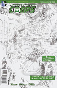 Cover Thumbnail for Green Lantern Corps (DC, 2011 series) #22 [Rags Morales Sketch Cover]