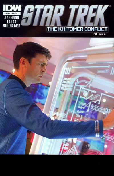Cover for Star Trek (IDW, 2011 series) #28 [Subscription Exclusive Variant Photo Cover (McCoy)]