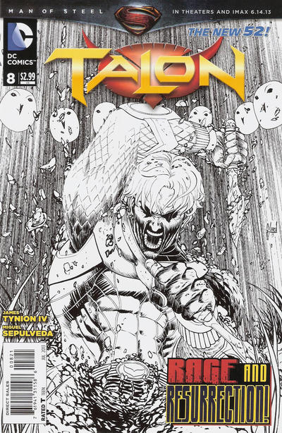 Cover for Talon (DC, 2012 series) #8 [Guillem March Black & White Cover]