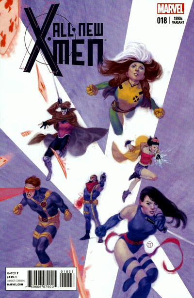 Cover for All-New X-Men (Marvel, 2013 series) #18 [1990s Variant Cover by Julian Totino Tedesco]