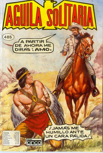 Cover for Aguila Solitaria (Editora Cinco, 1976 series) #485