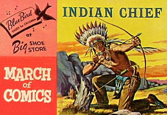 Cover for Boys' and Girls' March of Comics (Western, 1946 series) #127 [Blue Bird at Big Shoe Store]
