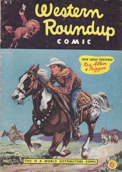 Cover for Western Roundup Comic (World Distributors, 1955 series) #5