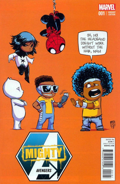 Cover for Mighty Avengers (Marvel, 2013 series) #1 [Marvel Babies Variant by Skottie Young]