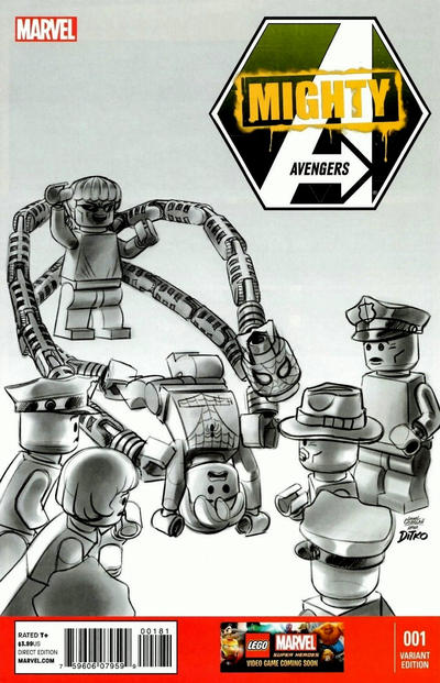 Cover for Mighty Avengers (Marvel, 2013 series) #1 [Lego Variant Sketch Cover by Leonel Castellani]