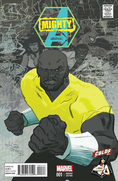 Cover for Mighty Avengers (Marvel, 2013 series) #1 [Limited CBLDF Variant by Jason Latour]