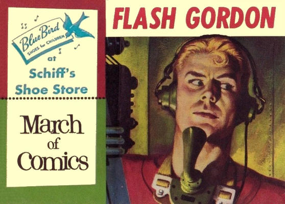 Cover for Boys' and Girls' March of Comics (Western, 1946 series) #142 [Blue Bird at Schiff's Shoe Store]