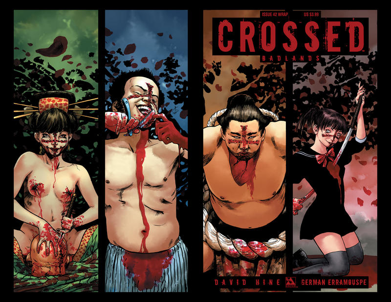 Cover for Crossed Badlands (Avatar Press, 2012 series) #42 [Wraparound Variant Cover by Rafael Ortiz]