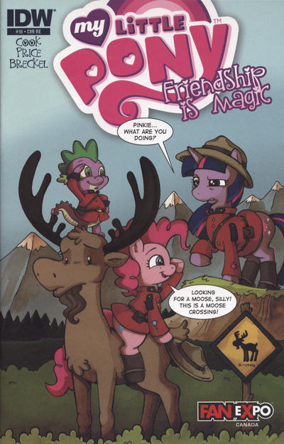 Cover for My Little Pony: Friendship Is Magic (IDW, 2012 series) #10 [Cover RE - 2013 Canada Fan Expo Exclusive - Katie Cook]