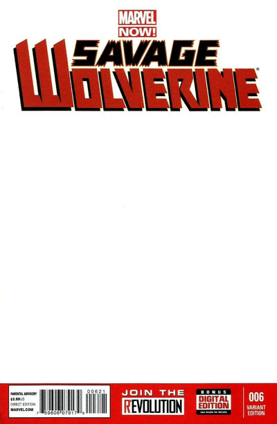 Cover for Savage Wolverine (Marvel, 2013 series) #6 [Blank Variant]