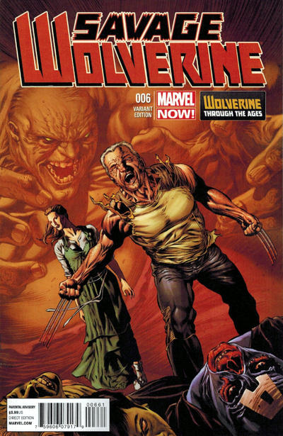 Cover for Savage Wolverine (Marvel, 2013 series) #6 [Wolverine Through The Ages Variant by Mike Perkins]